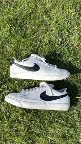 Nike Blazer Low Leather (White/Black) - 2