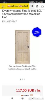 Masívne drevené dvere 80L - 2