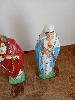 Starožitnosti, veľké keramické sochy svätých - 2