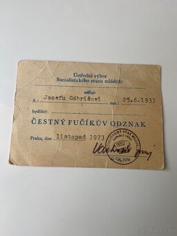 Cestný Fucikov Odznak - 2
