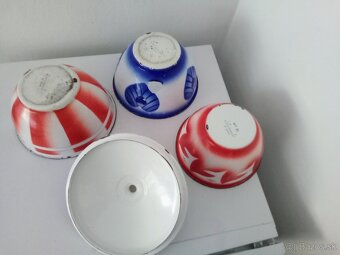 Staré, smaltované, barevné nádobí - riad smaltovaný - 2