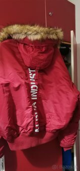 Pánska zimná bunda alpha xxxl červená - 2