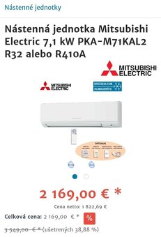Klimatizácia MITSUBISHI,4v1, prémiová-výkonná,8kw - 2