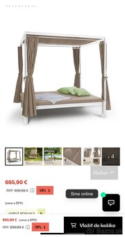 Záhradné lehátko dvojite, pôvodná cena 829 eur - 2