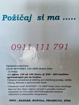 Prenájom výčapného zariadenia - dvojpípa Lindr 155/K - 2