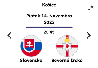 SLOVENSKO - Severné Írsko - 14.11 - 2