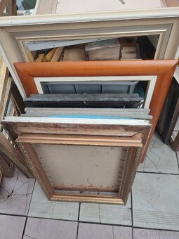 Retro rámy drevené. - 2