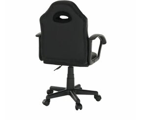 Kancelárska stolička malá, ekokoža čierna/oranžová - 2