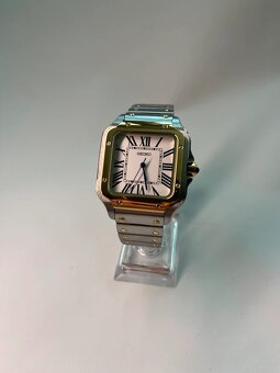 Seiko mod Santos silver gold - 2