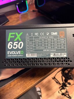 Pc Zdroj Evolveo fx 650W 80plus bronze - 2