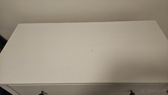 HEMNES
Komoda s 3 zásuvkami, bielo morené, 108x96 cm - 2