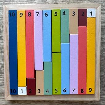 NOVÁ Drevená vzdelávacia hračka Small Foot Číselné kocky - 2