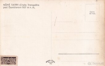 Staré pohľadnice Nízke Tatry, Ďumbier, Chata Trangoška - 2