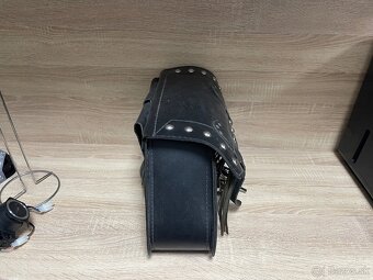 Kožená bočná taška na chopper - 2