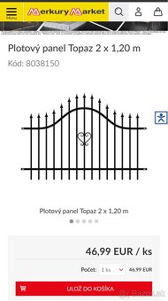 Predám plotovú výplň TOPAZ 5ks - 2