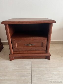 Nočné stolíky- masív- gaštan - 2