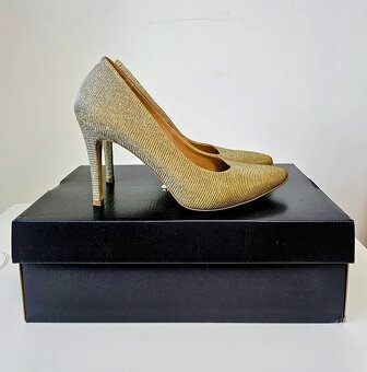 Spoločenské lodičky strieborno-zlaté - 2