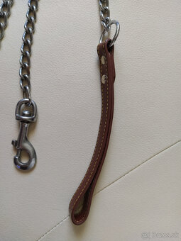 NOVÁ kovová vôdzka pre psov 2m 3cm (osobný odber) - 2