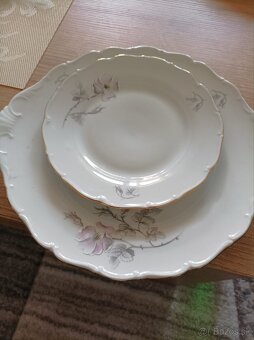 Porcelánové dezertné taniere 12 kusov, 2 taniere plytké - 2