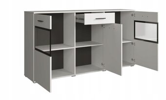 KOMODA 154 biela/betón - 2