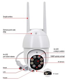 5 MPx Bezpečnostná bezdrôtová vonkajšia kamera Wi-Fi / LAN . - 2