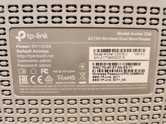 WiFi router tp link ac750 archer c20 - 2