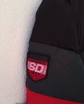 Nová pánska bunda Superdry čierna/zelená/červená veľkosť M - 2