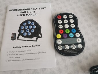 4ks Batériové akku led pary RGBW,diaľkové ov. +Taška - 2