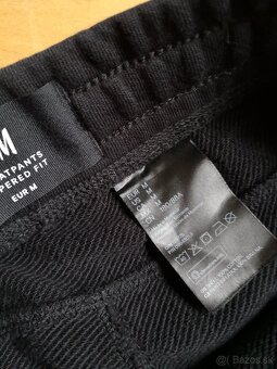 Tepláky čierne H&M veľkosť M - 2