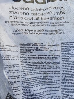 9,5 Eur / ks ROADBIT - Studená asfaltová zmes / 25kg - 2