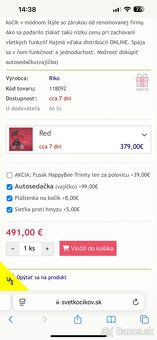 Krasny červený kočik Rico Basic - 2
