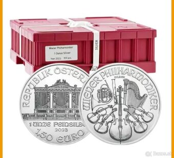 Investičné striebro 1 Oz,mince wiener philharmoniker - 2
