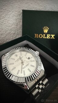 • Hodinky Rolex Oyster Perpetual biele • - 2