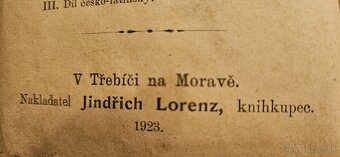 Slovník latinsko český r.1928,Česko latinsky - 2