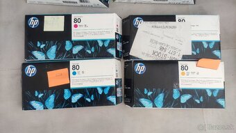 Predám sadu tonerov a tlačových hláv HP DesignJet 80 - 2