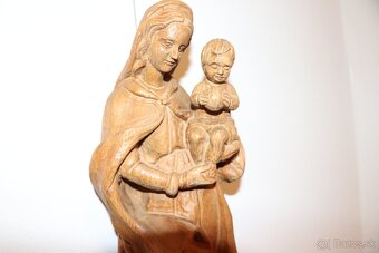 Marie a Jezulátko soška dřevo (225E) - 2
