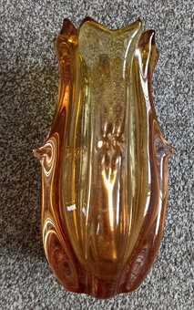 Váza Taraba 20 cm, hutní sklo, sklárna Lednické Rovne - 2