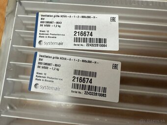 Vetracia mriežka Systemair NOVA-A-1-2-600x300-H-SW - 2