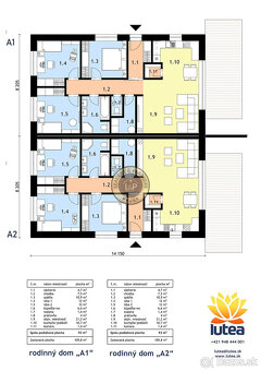 Na predaj Dvojdom A1- A2 v obci Hviezdoslavov - 2