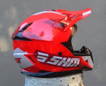 Predám mx prilba helma shot červená - 2
