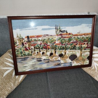 Starožitný vyšívaný obraz - 2