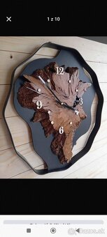 Drevo Dub Orech Nástenné hodiny - 2