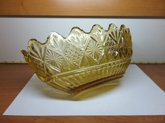 Art Deko, starožitná ambrová krásná oválná mísa. - 2