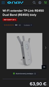 Wi-Fi extender TP-Link RE450 Dual Band (RE450) biely - 2