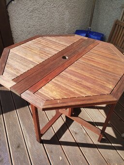 Drevene teakove (tikove) zahradne sedenie - 2