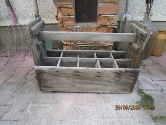 Drevená bednička na náradie , bednička na fľaše - 2