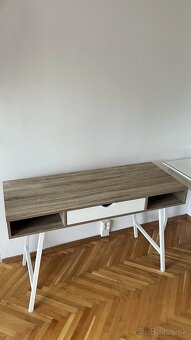 Predám písací stôl JYSK ABBETVED – svetlý dub / biela - 2