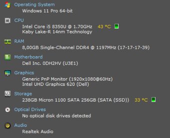 Dell Latitude 5490 14" / i5-8350U /8GB DDR4/236 GB SSD/W11P - 2