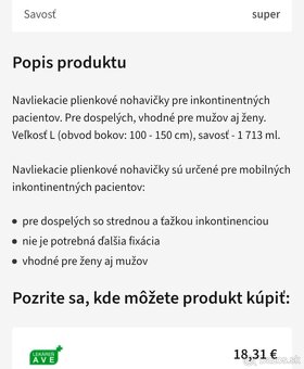 Inkontinenčne plienky muž/žena - 2