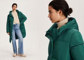 Zimná bunda dlhá, zelená - 2